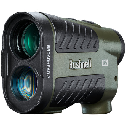 Rangefinder with 'Bushnell' branding on a white background