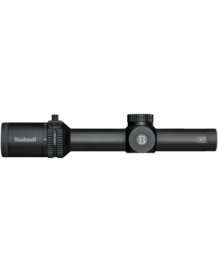 Black rifle scope with Bushnell logo on a white background