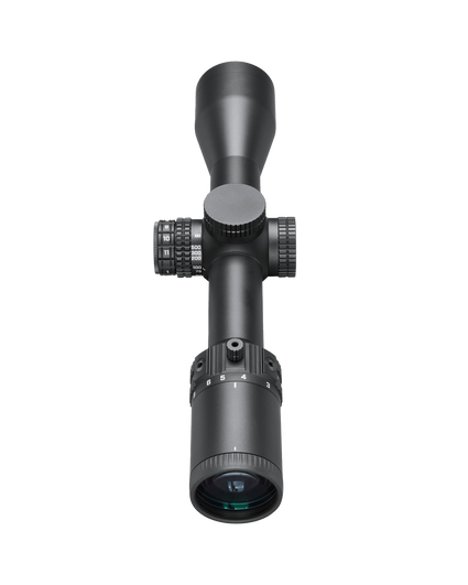 Black rifle scope on a white background