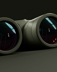 A close-up of a binoculars.
