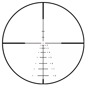 Crosshair reticle on a white background