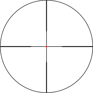 Circle divided into four equal quadrants with a red line crossing through the center