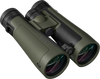 Green binoculars with black accents on a white background