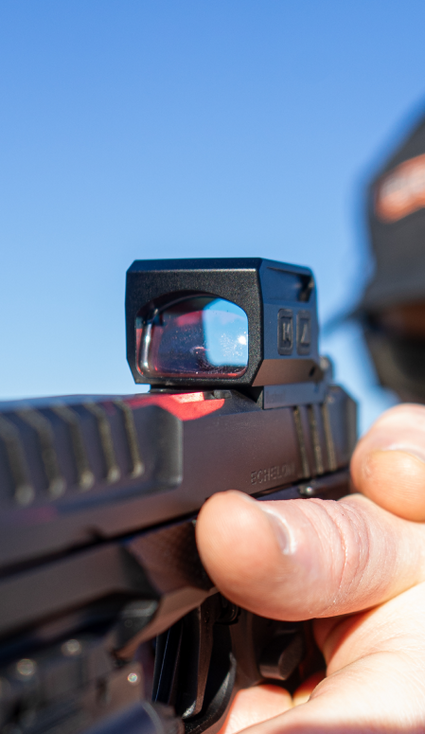 RXE Dot Dot on hand gun