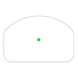 Green dot on a white background