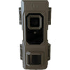 Brown hunting camera with a logo on a white background