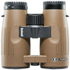 Brown binoculars with black accents on a white background, featuring the Bushnell brand.