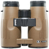 Brown binoculars with black accents on a white background, featuring the Bushnell logo.