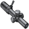 Riflescope with adjustable knobs on a white background