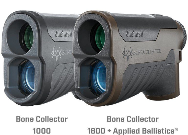 Bone Collector 1000 and 1800 Laser Rangefinders on transparent background