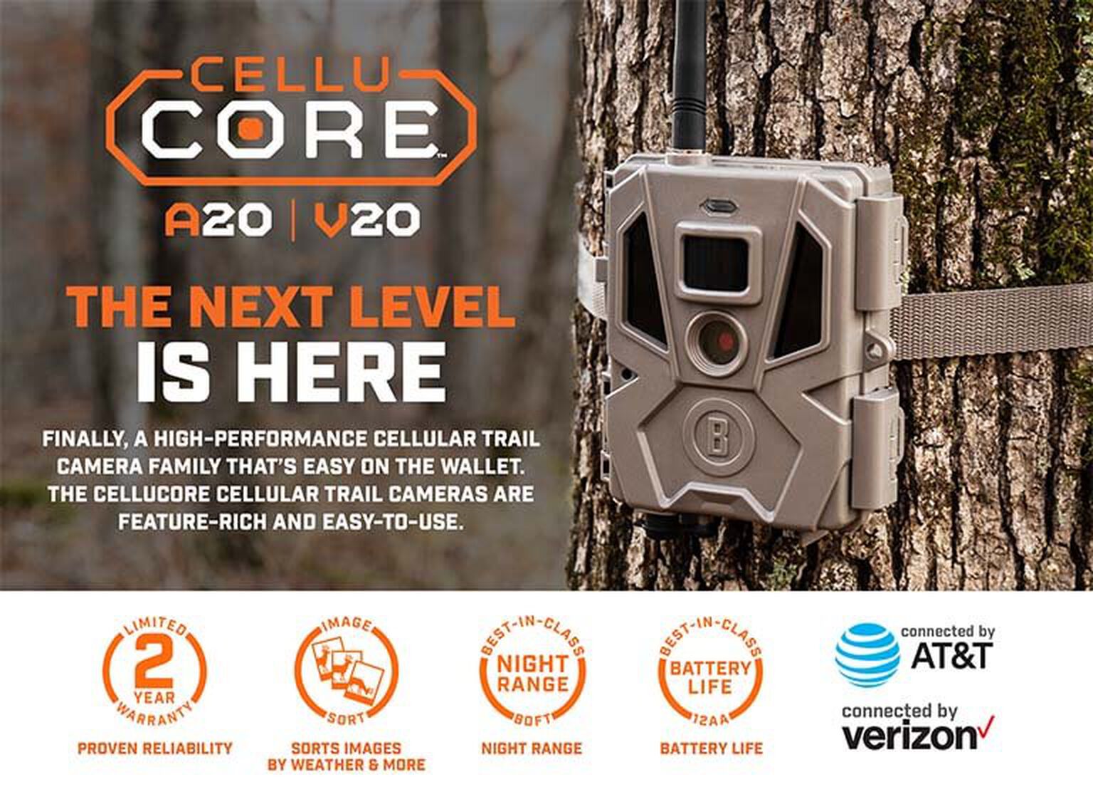 CelluCORE™ 20 Low Glow Cellular Trail, Wireless Camera Bushnell