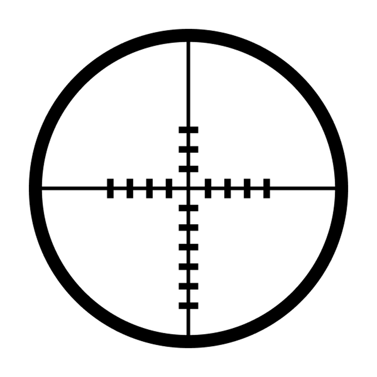 Graphic of graduated reticle