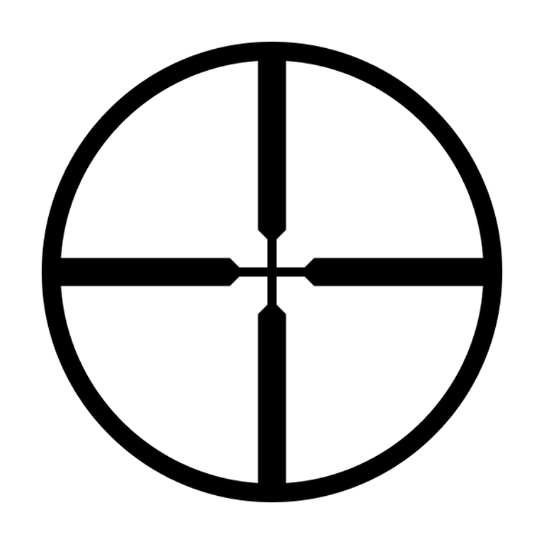 Graphic of traditional crosshair reticle