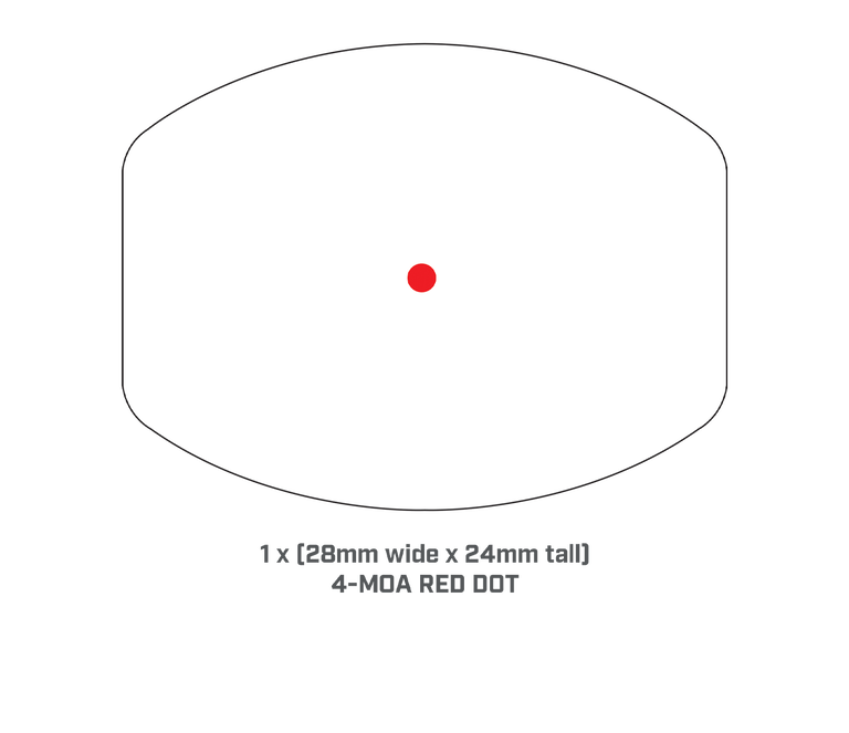 Graphic of RXM-300 Reflex Sight 1 x 4-MOA Red Dot Reticle