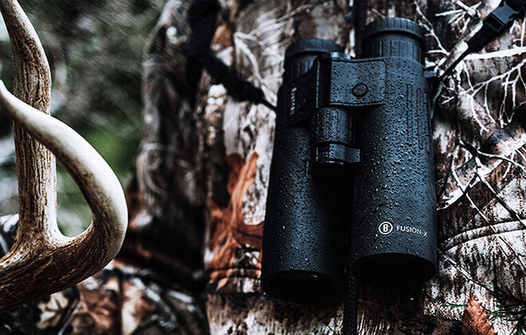 Hunter with Fusion X 10x42 Rangefinding Binoculars