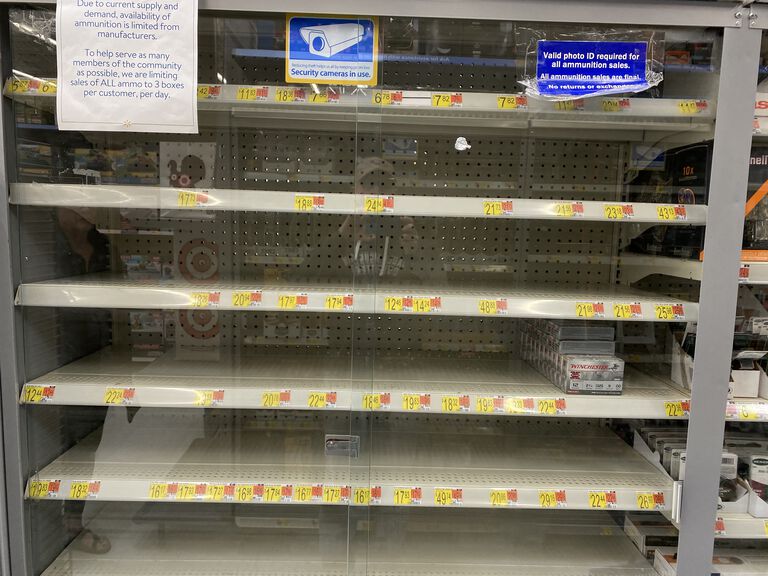 No ammo on shelves No ammo on shelves