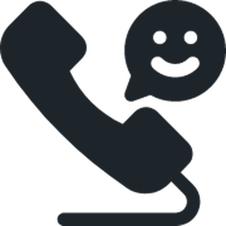 Extended Hours Friendly phone icon graphic on transparent background