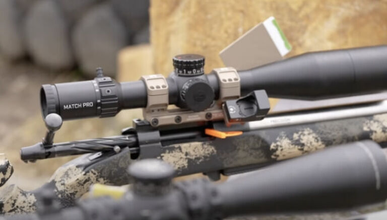 Match Pro ED In Action Video Detail of Bushnell Match Pro ED Riflescope mounted on rifle