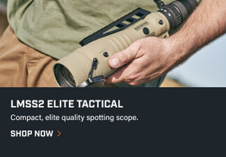 Man holding LMSS2 Spotting Scope