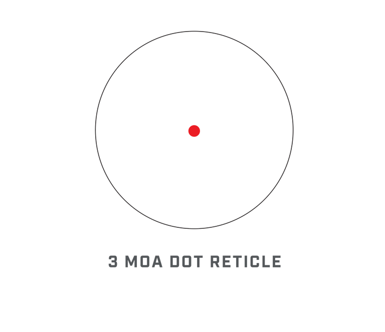 Graphic of TRS-125 Red Dot Sight reticle