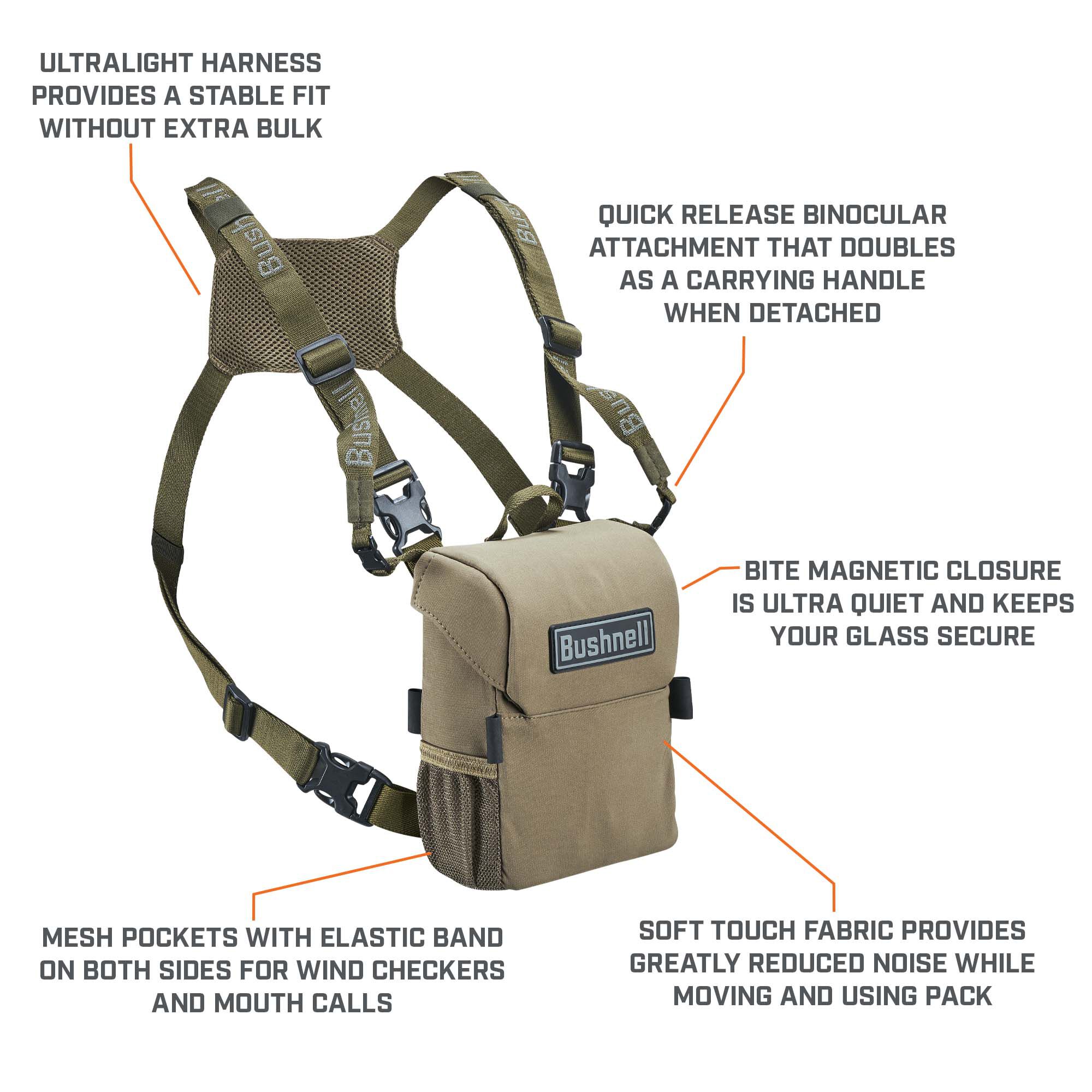 Premium Quality Black Satchel/Messenger Bag for Bushnell Elite 8x42 Binoculars 