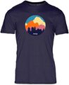 Disc Golf Mountain Range Navy T-Shirt