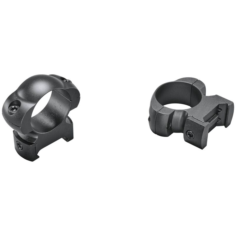 Simmons Solid Steel Rings Matte Black 1" High PDQ, Clam Simmons Solid Steel Rings Matte Black 1" High PDQ, Clam