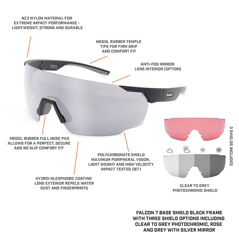 Bushnell Performance Eyewear - Performance Pro Ultra Falcon Shield Sunglass
