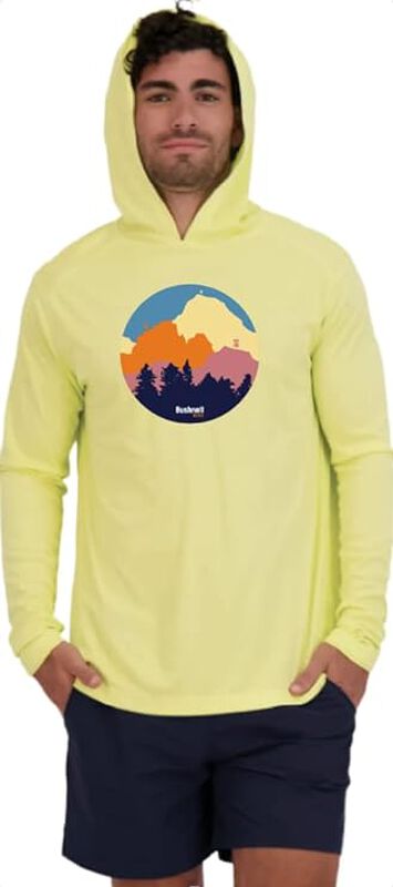 Disc Golf Mountain Range Yellow Hoodie
