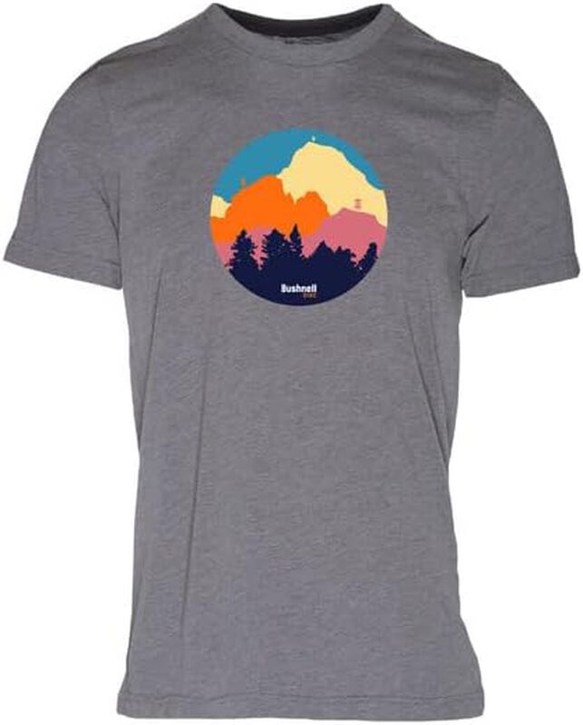 Disc Golf Mountain Range Grey T-Shirt
