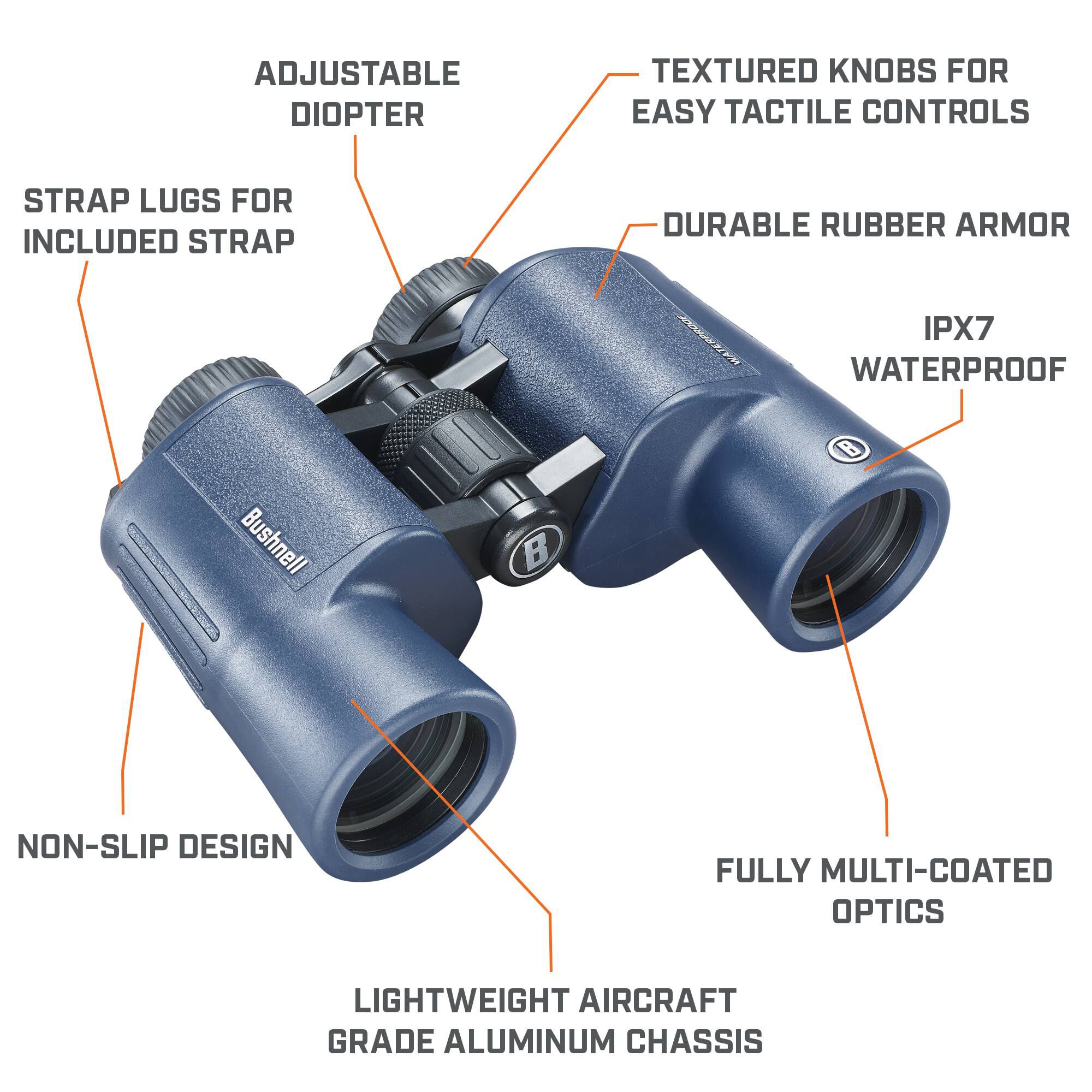 H20 Waterproof Binoculars 8x42 Magnification Bushnell