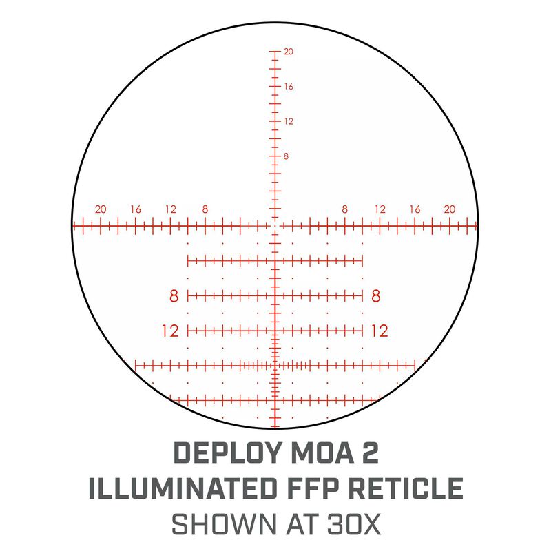 Deploy MOA 2 – beleuchtetes FFP-Absehen (30× Ansicht)