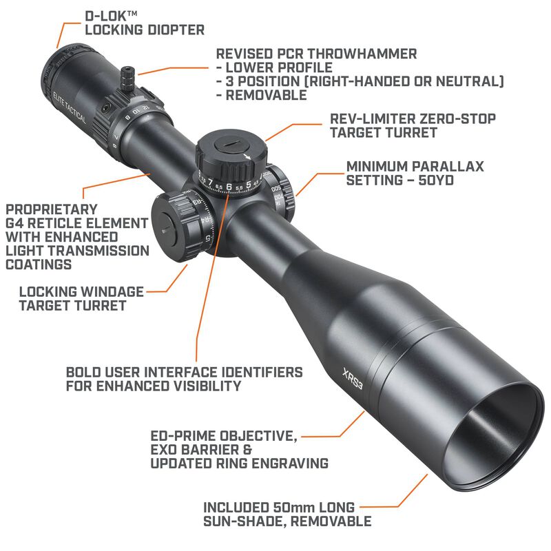 Elite Tactical 6-36x56 XRS3 Riflescope G4P Reticle