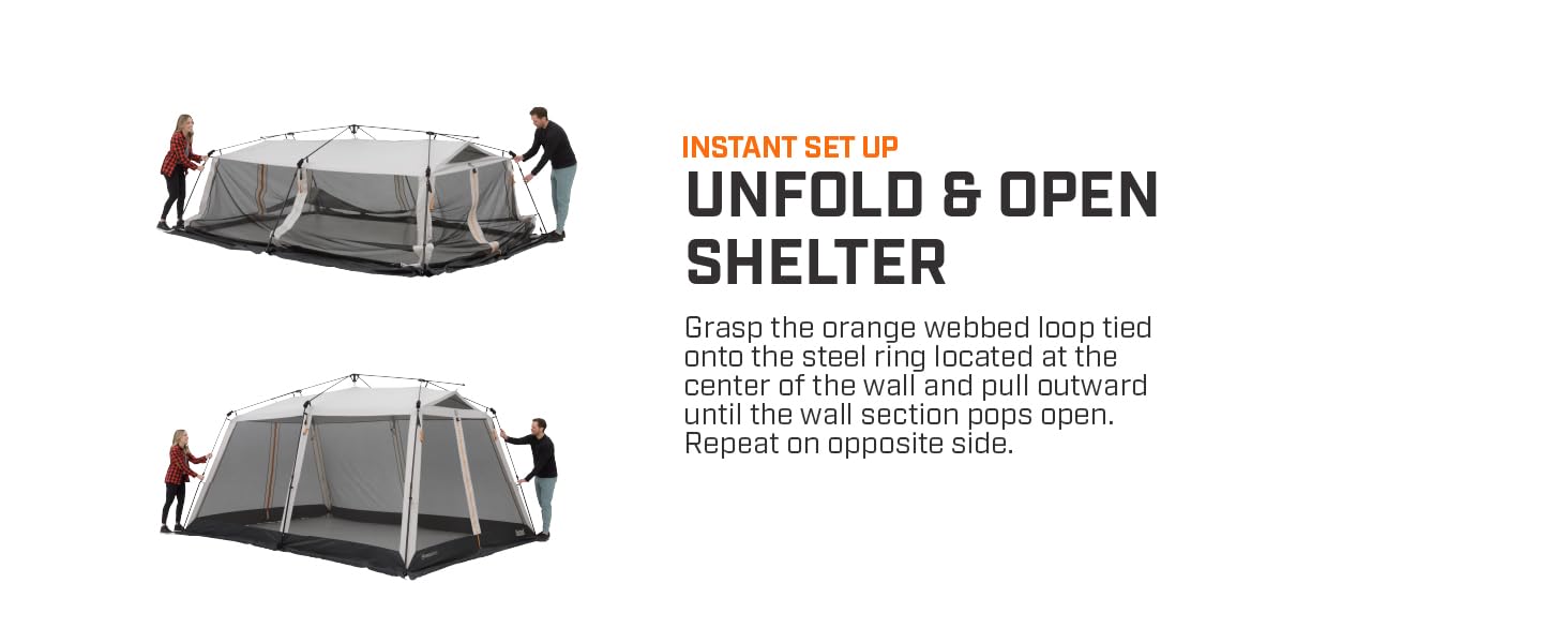 Step Two Unfold and Open the Shelter
