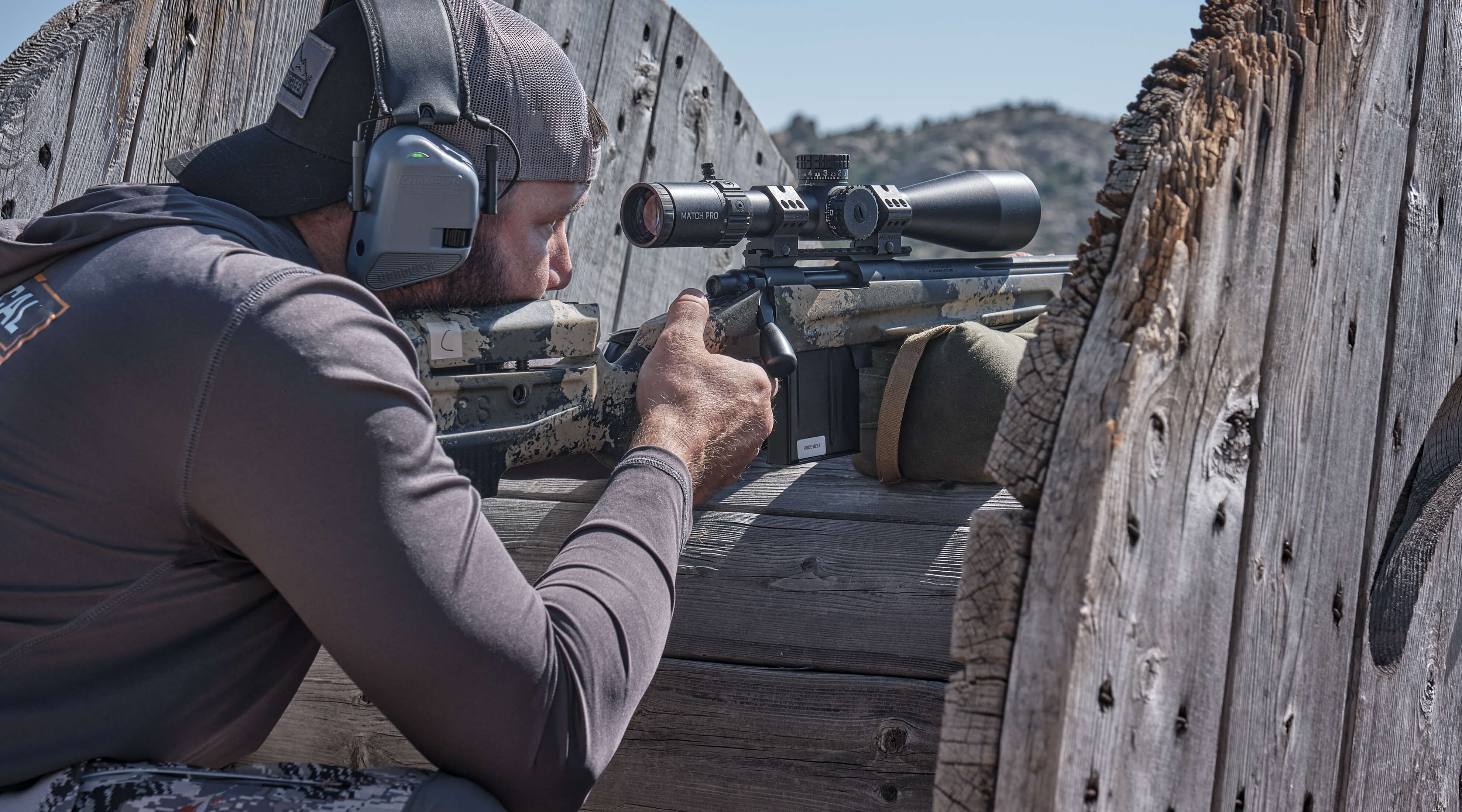 Hunter holding Long Gun with RXM-300