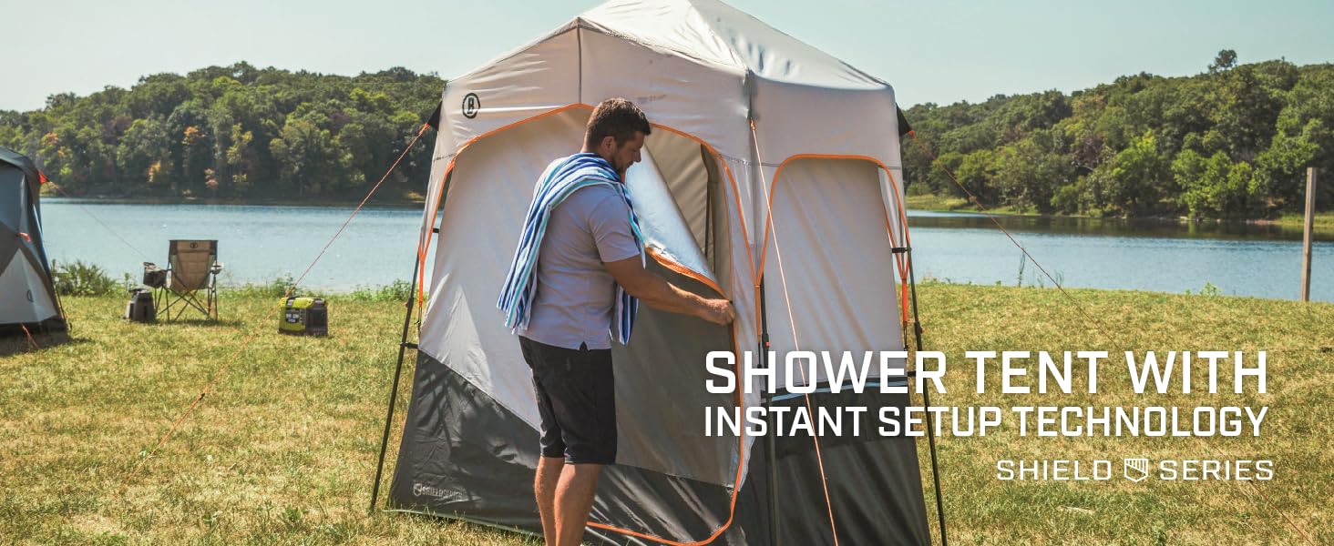 Shower Tent with Instant Setup Technology
