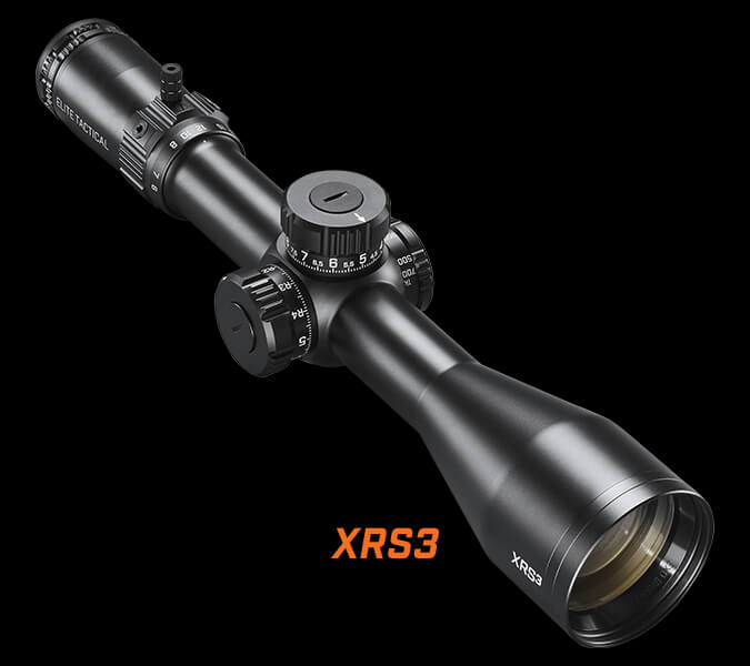 Elite Tactical XRS3 Riflescope on dark background